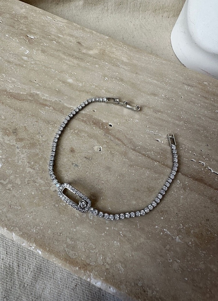 Xuping silver 2 mm bileklik