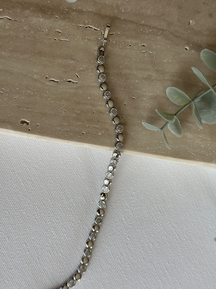 Xuping Silver Renk Yuvarlak Desen Bileklik