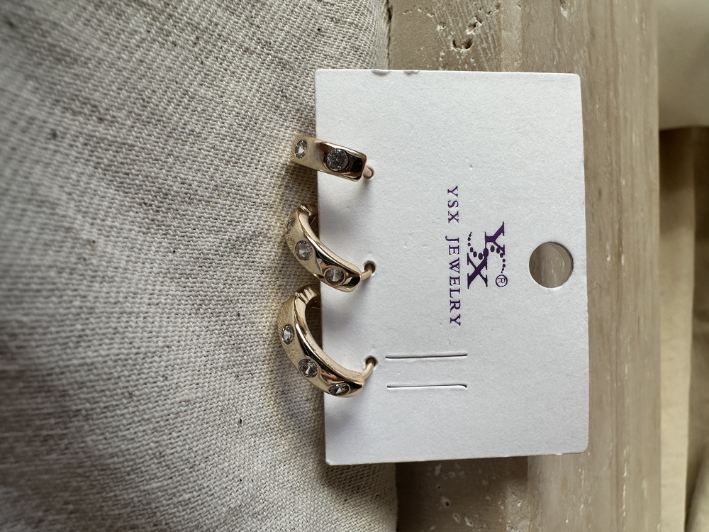 Vip rose gold 3 lü set küpe