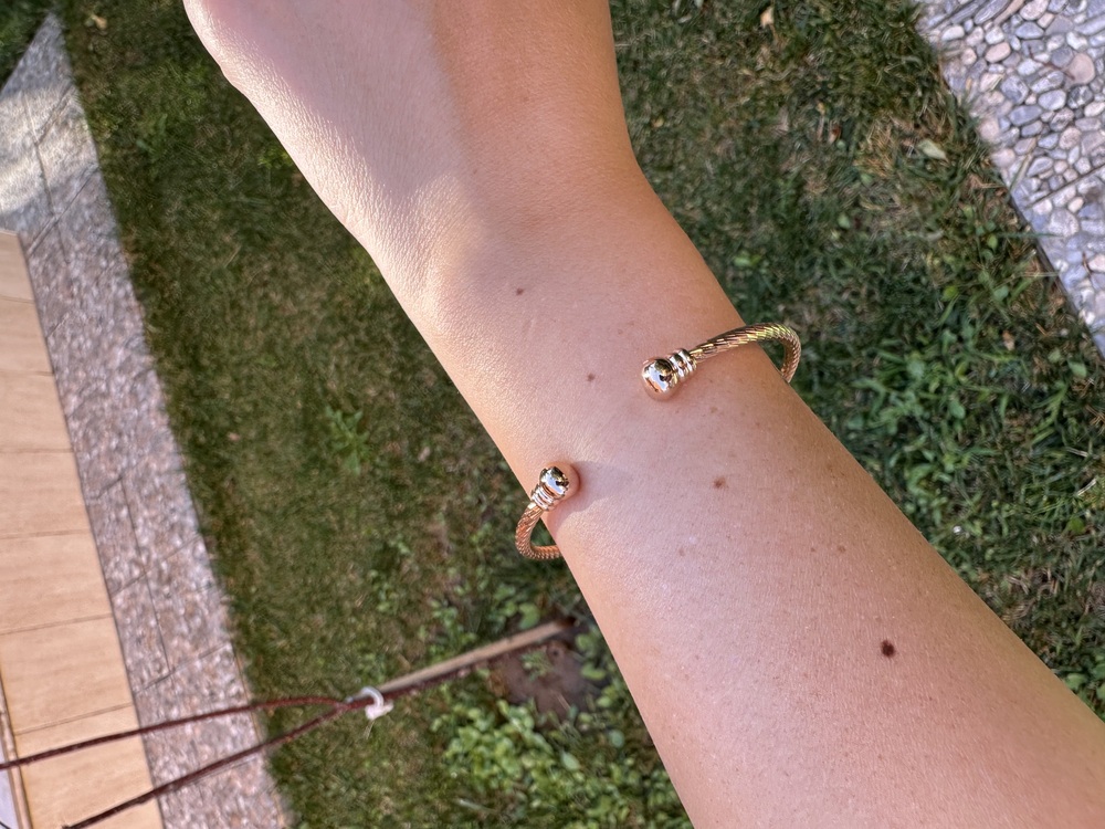 Vip rose gold ayarlanabilir bileklik