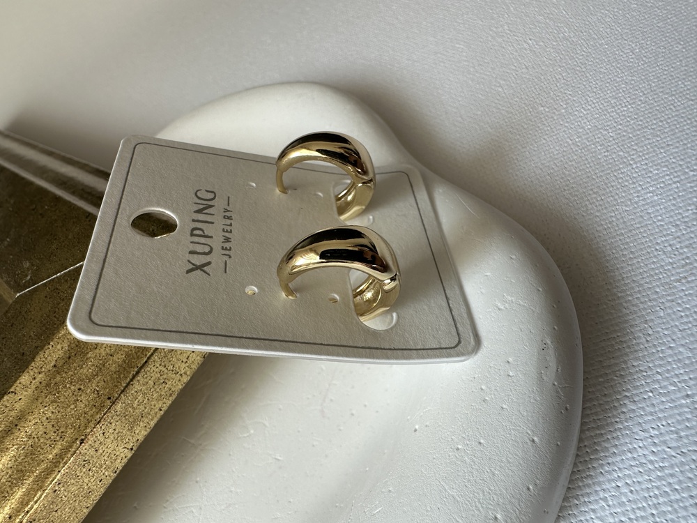 Xuping 14 k mini halka küpe 15 mm