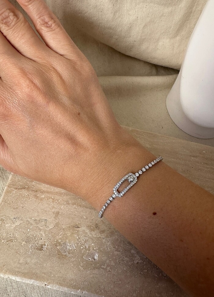 Xuping silver 2 mm bileklik