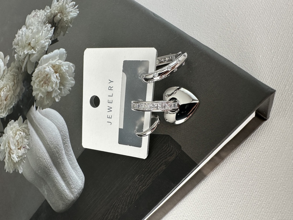 Ysx Vip silver renkte 3 lü küpe seti