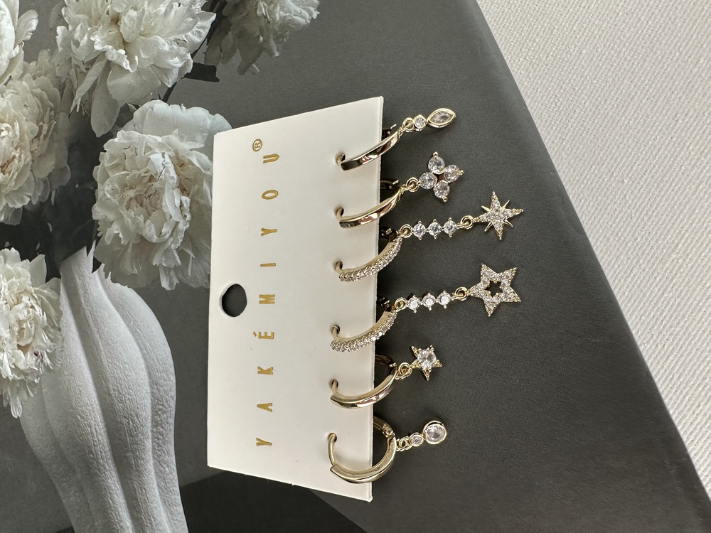 Vip 14 k renginde 6 lı küpe seti