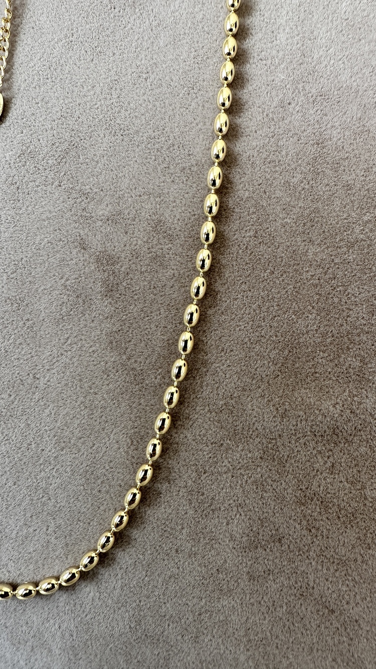Çelik gold kolye
