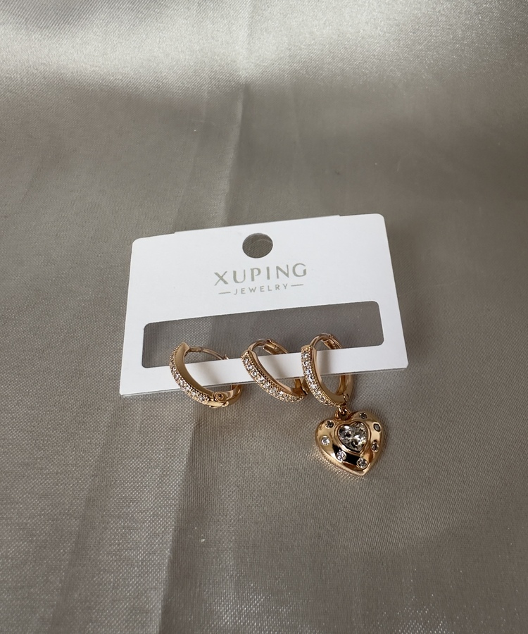 Vip rose gold 3 lü küpe set