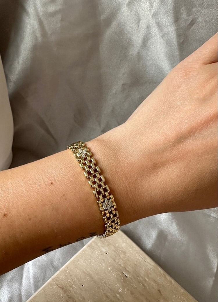 Xuping 14 k gold 10 mm bileklik