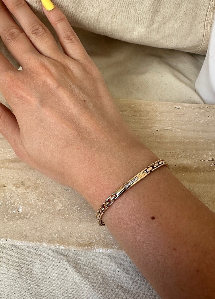 Xuping rose gold 4 mm bileklik
