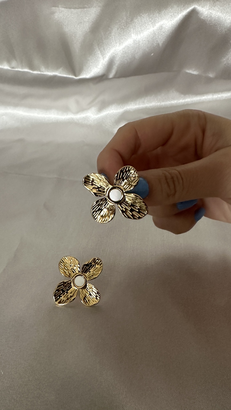 Çelik gold küpe