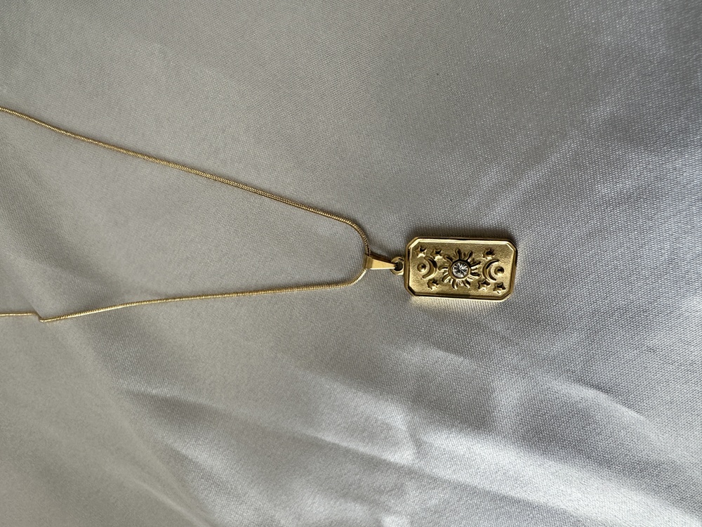 Çelik gold kolye
