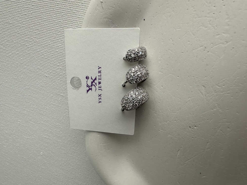 Ysx vip silver renkte 3 lü küpe seti