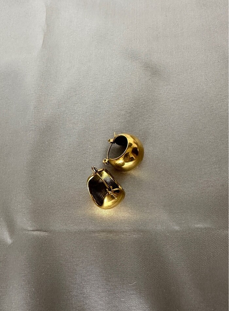 Çelik gold küpe