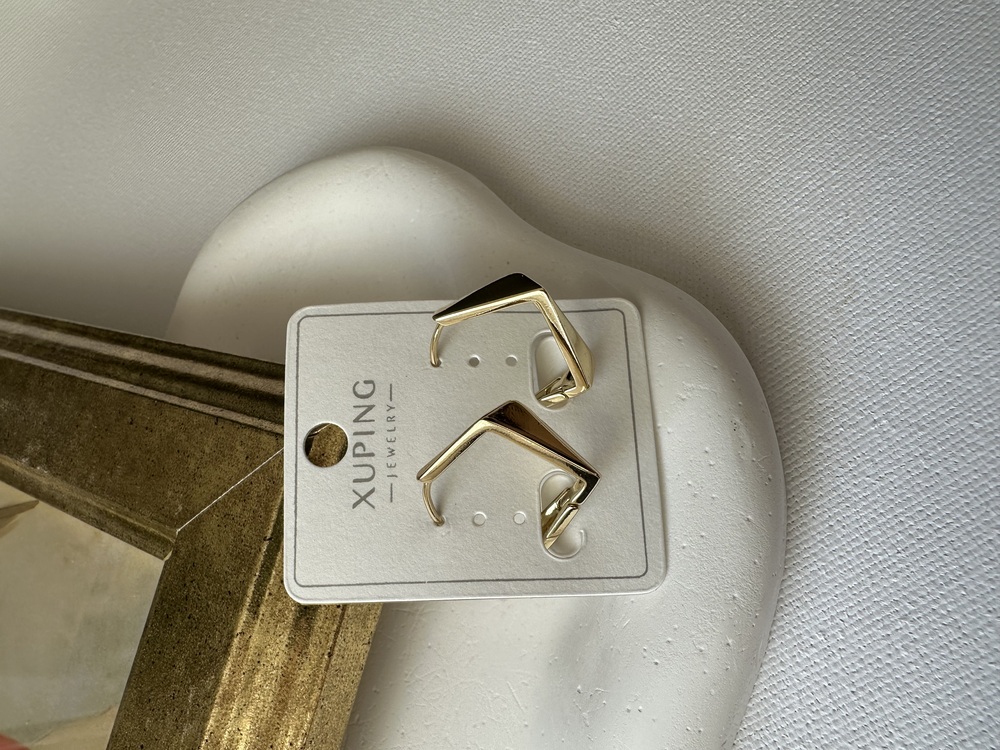 Xuping 14 k geometrik desen halka küpe 21 mm
