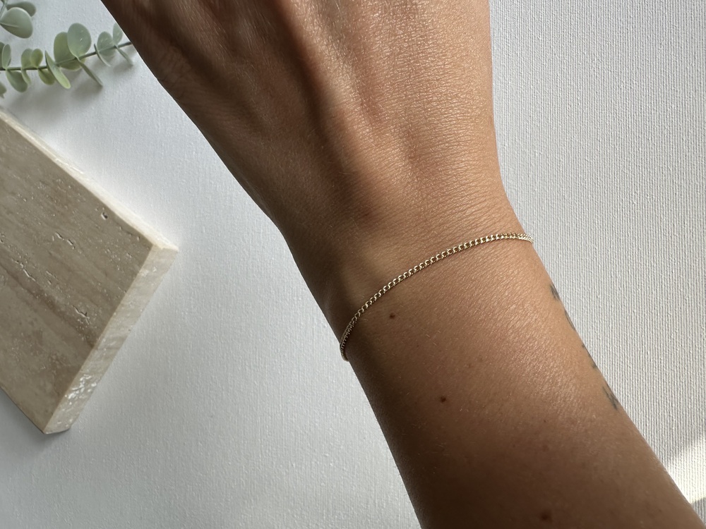 Xuping 14 k renginde 1 mm Bileklik