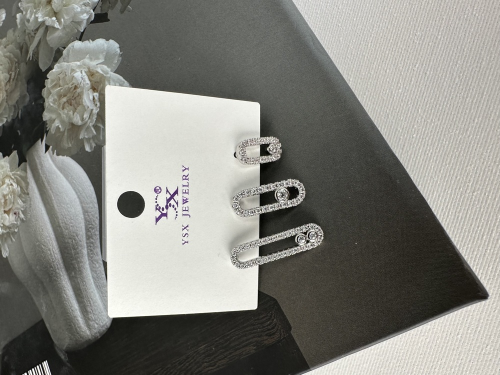 Ysx vip silver renkte 3 lü küpe seti