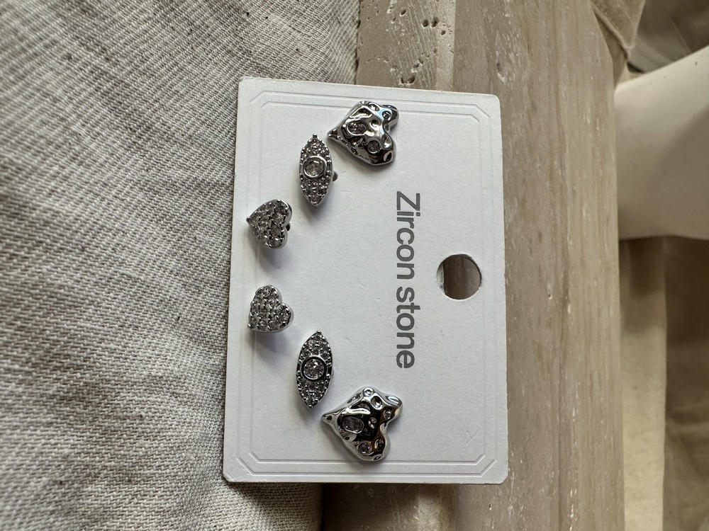 Vip silver 6 lı küpe set