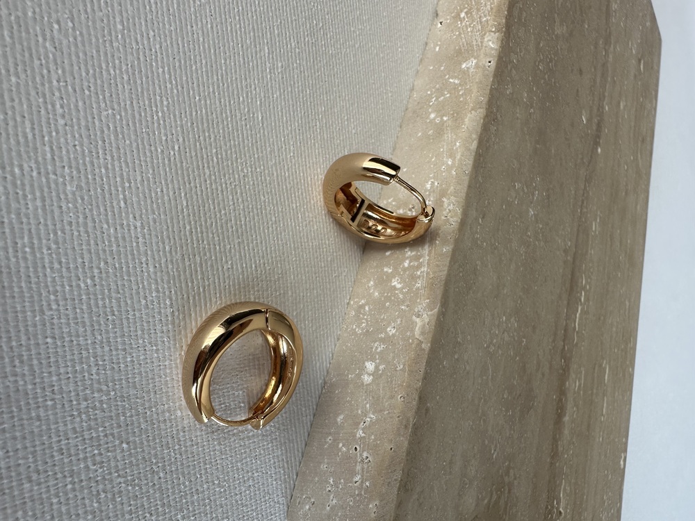 Xuping 18k Rose Gold 2 cm Halka Küpe