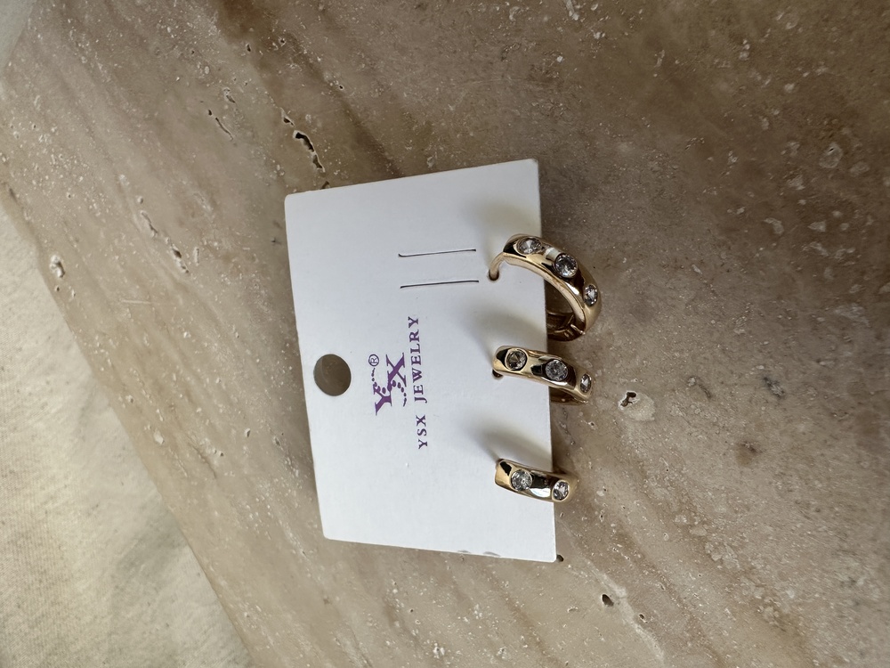 Vip rose gold 3 lü set küpe