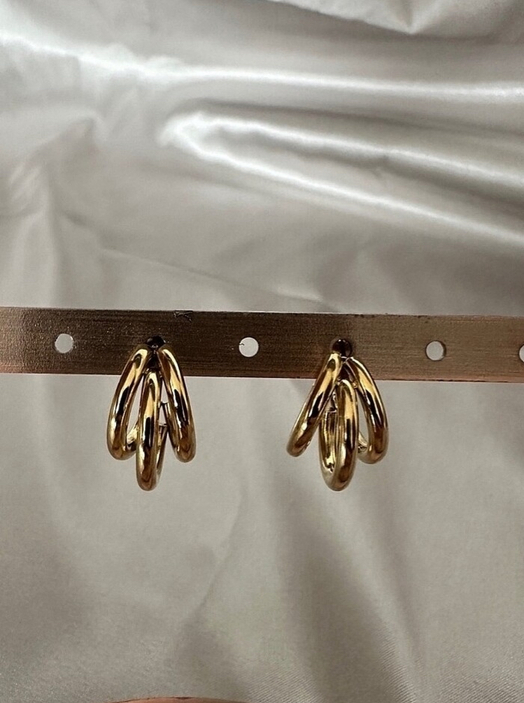 Çelik gold küpe