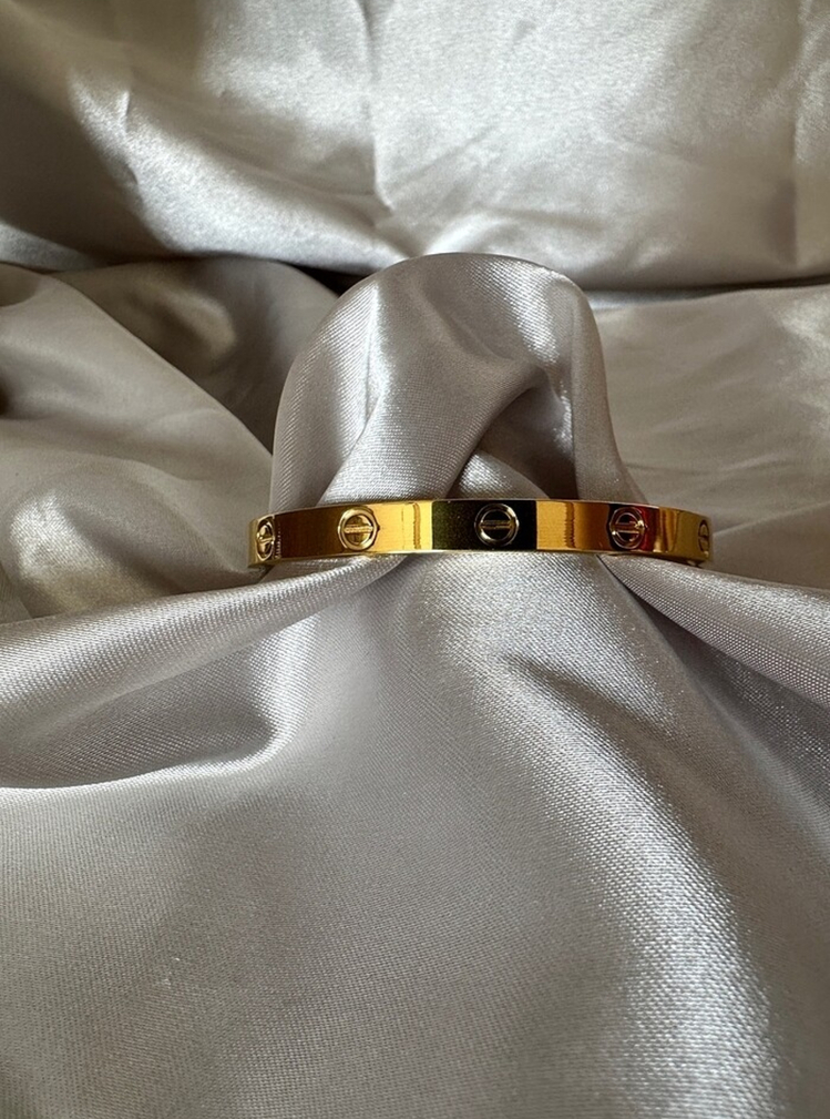 Crtier marka çelik gold 6mm kelepçe