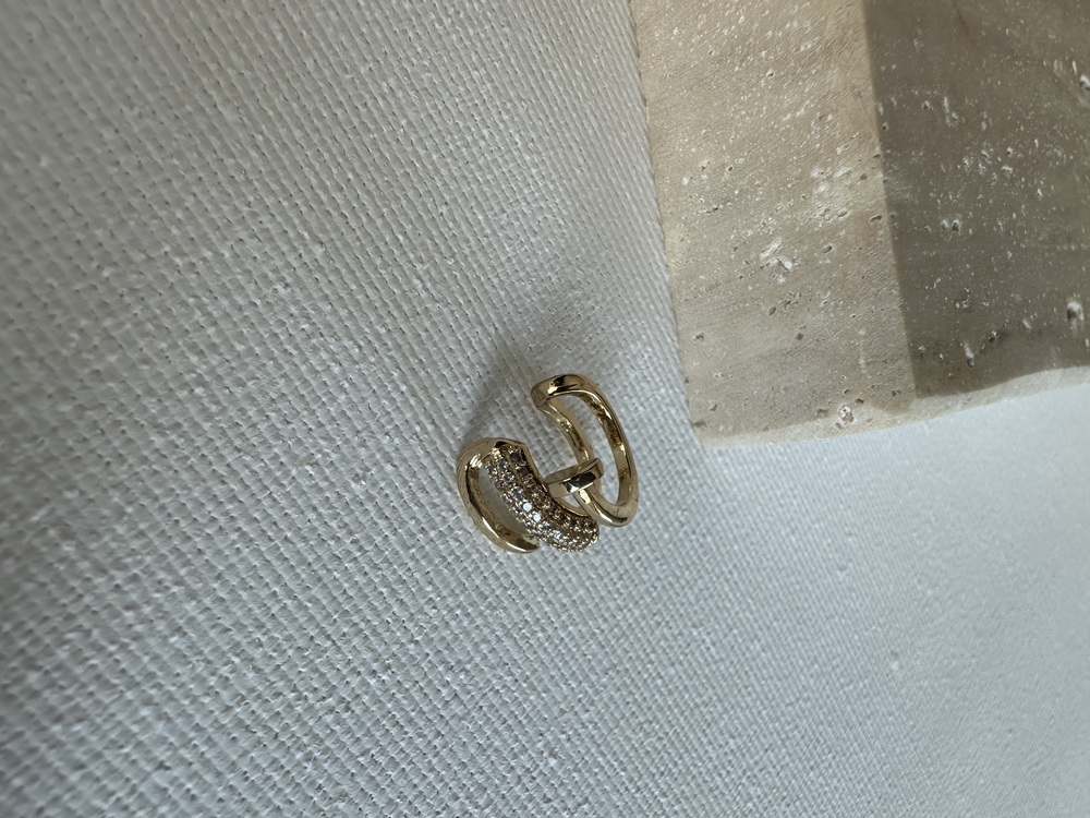 Vip Gold Kıkırdak Earcuff ( Tekli )