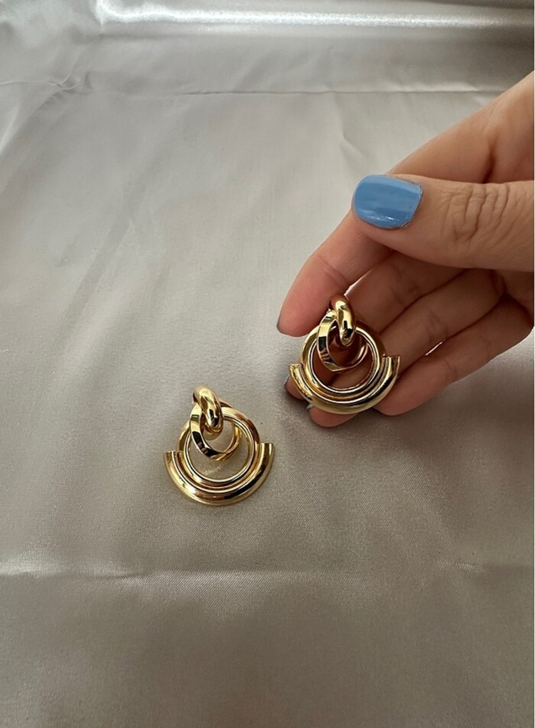 Çelik gold küpe