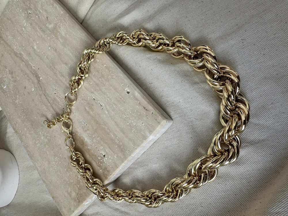 Çelik gold kolye