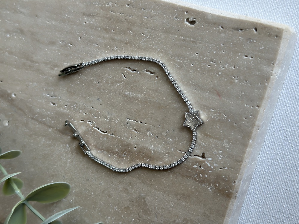 Yıldızlı Su Yolu Silver Bileklik