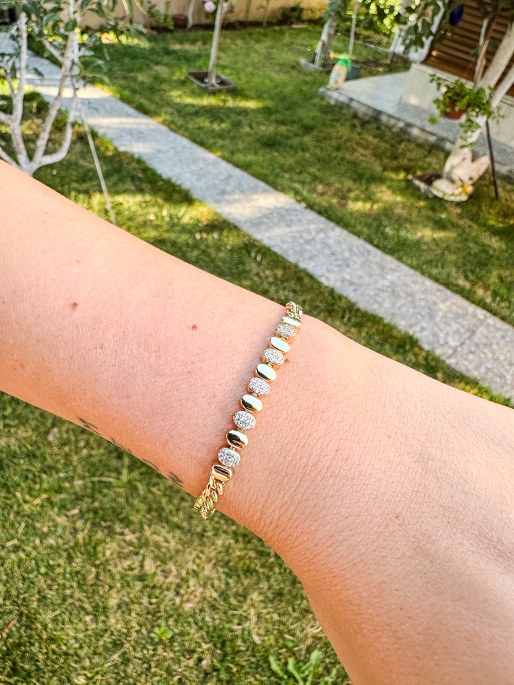 Xuping 14 k gold renginde bileklik