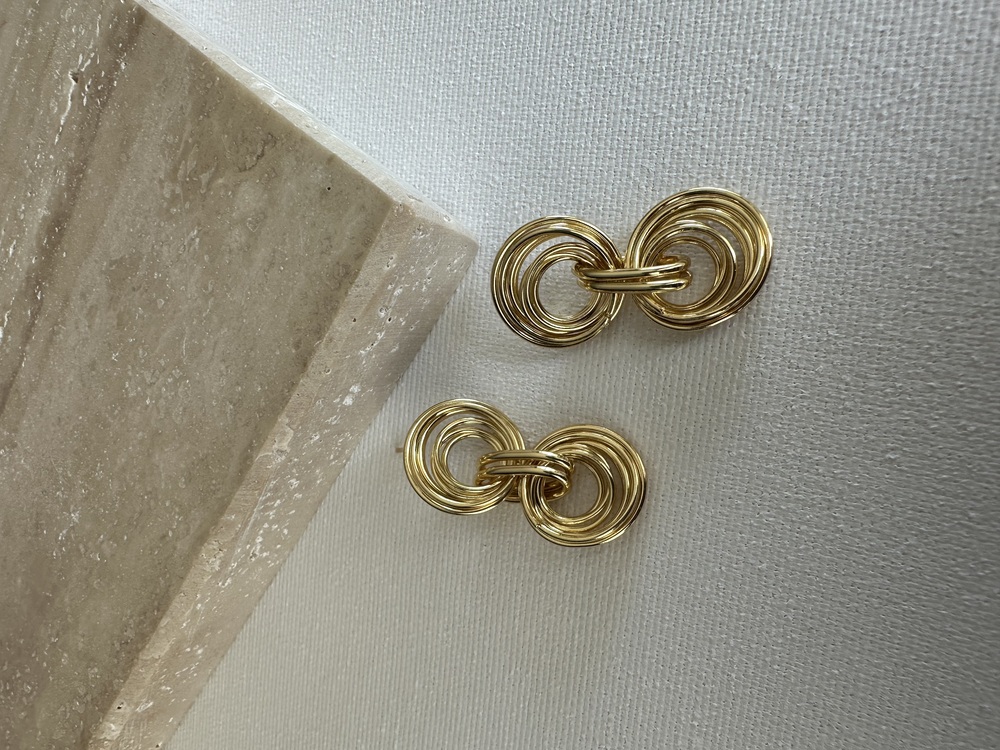 Vip Gold Yuvarlak Sallantılı Küpe