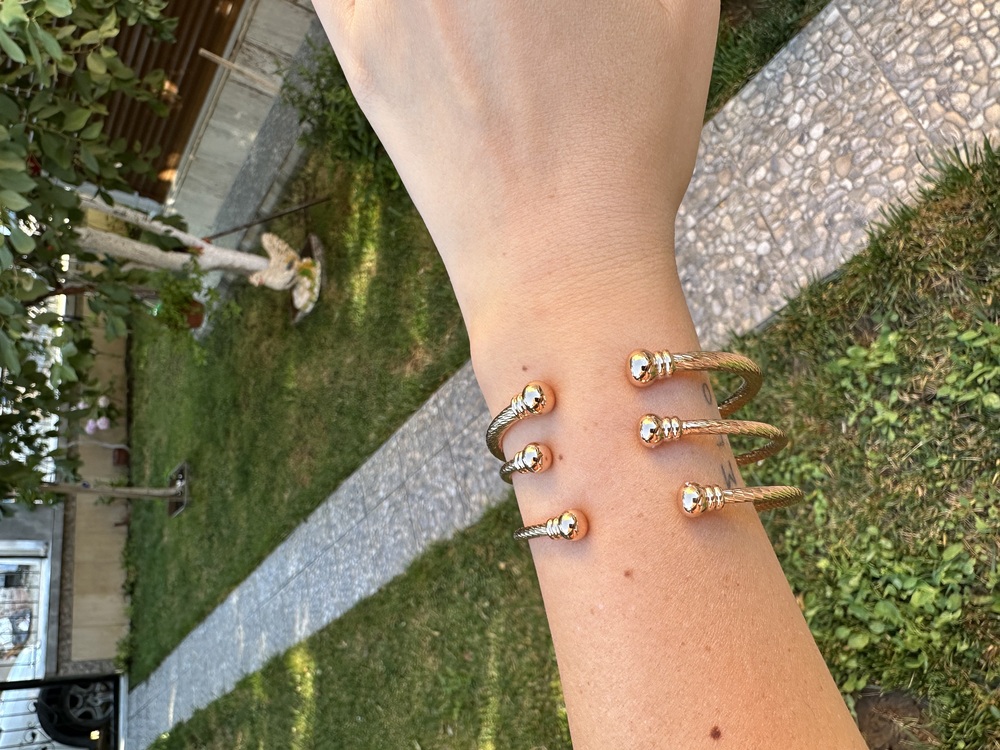 Vip rose gold ayarlanabilir bileklik