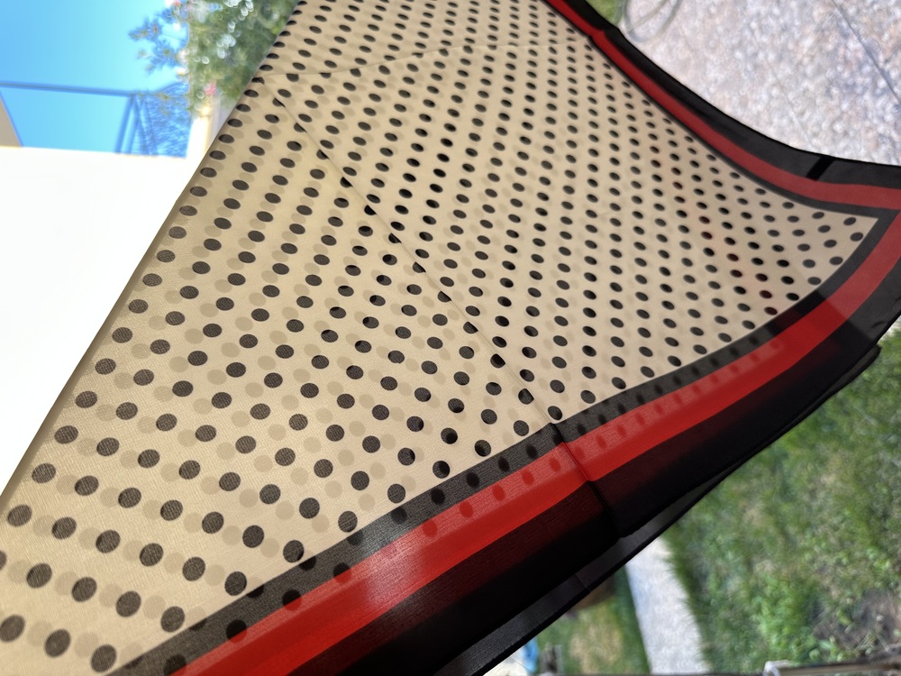 Puantiyeli ipek saten fular 70*70