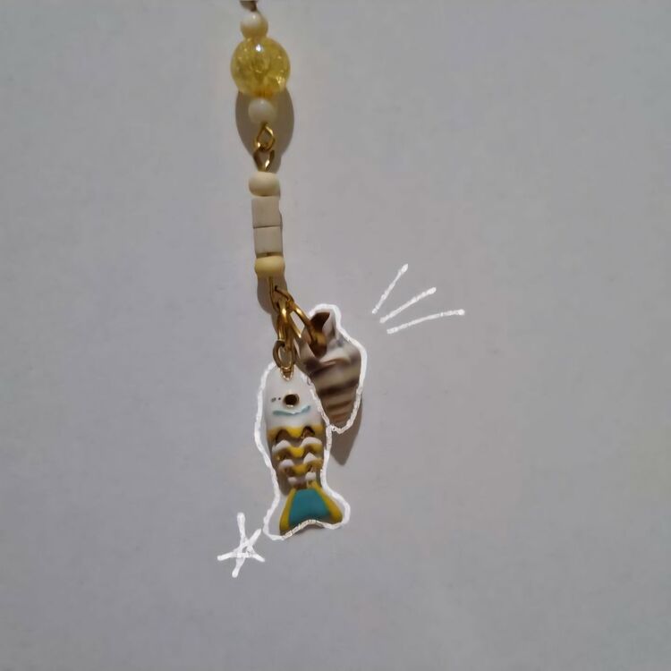 Sarı Balık Detaylı Çanta Süsü