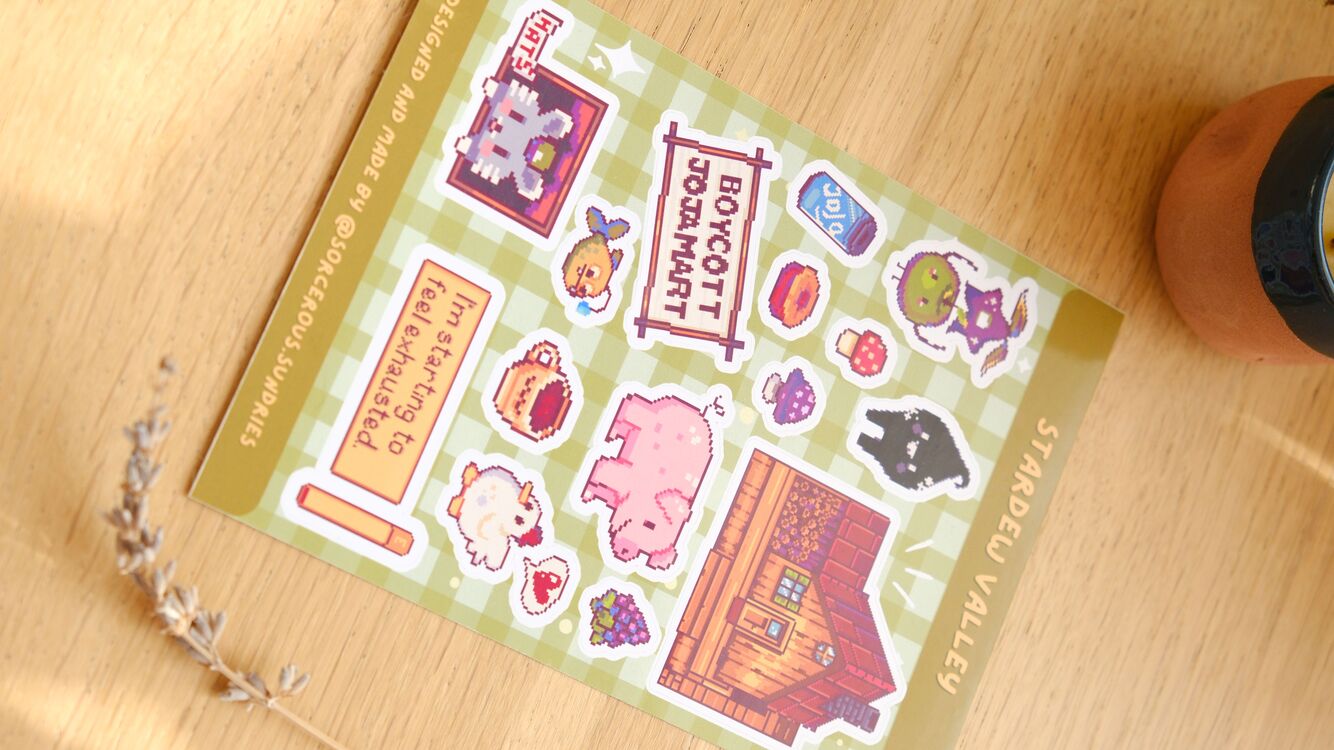 Stardew Valley Sticker Sheet