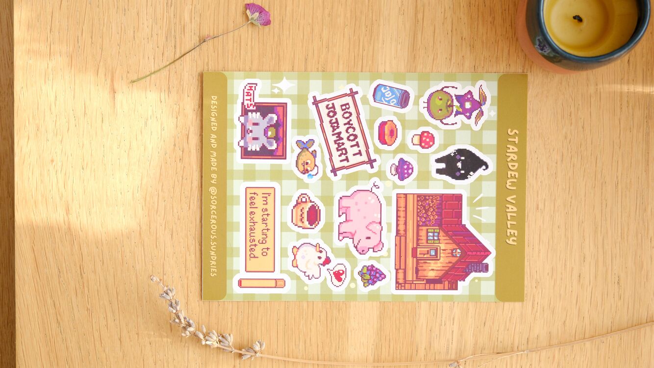 Stardew Valley Sticker Sheet