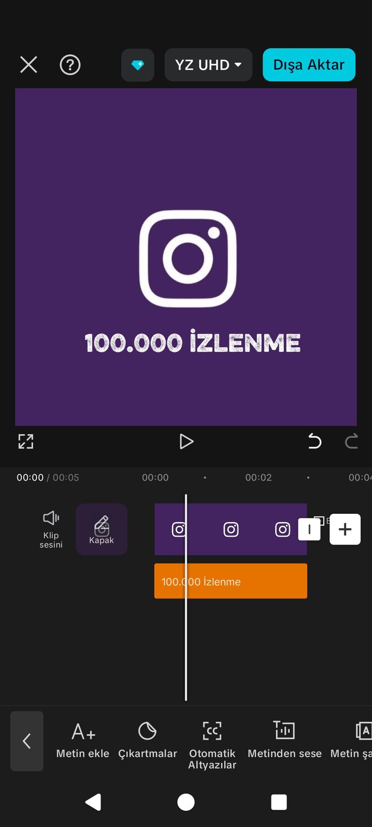 Instagram 100.000 İzlenme