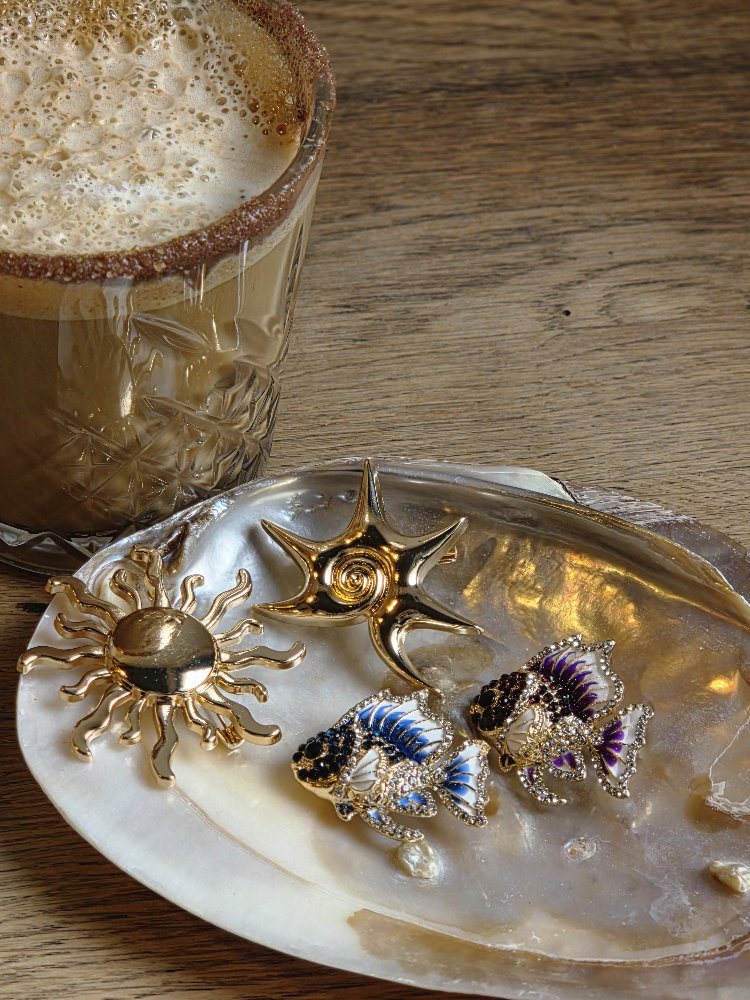 Spiral Sun Brooch