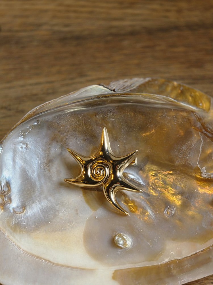 Spiral Sun Brooch