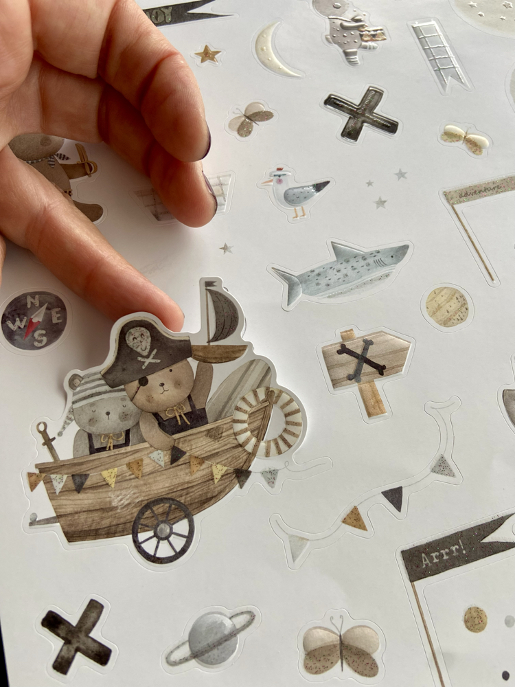 Deniz & Korsan Temalı Ajanda ve Journal Sticker Seti 2li