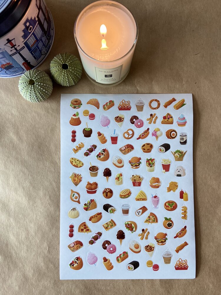 Renkli stickerlar Şekerlemeler,dondurmalar temalı 1