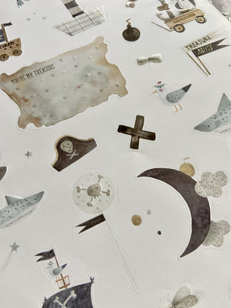 Deniz & Korsan Temalı Ajanda ve Journal Sticker Seti 2li