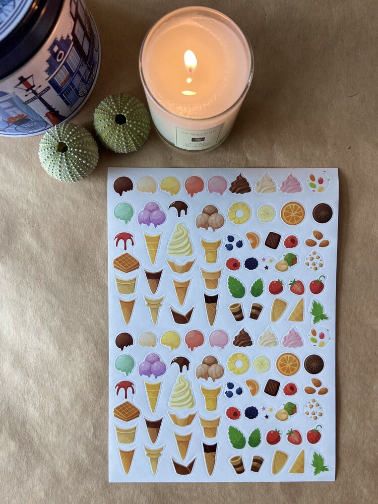 Renkli stickerlar Şekerlemeler,dondurmalar 2 