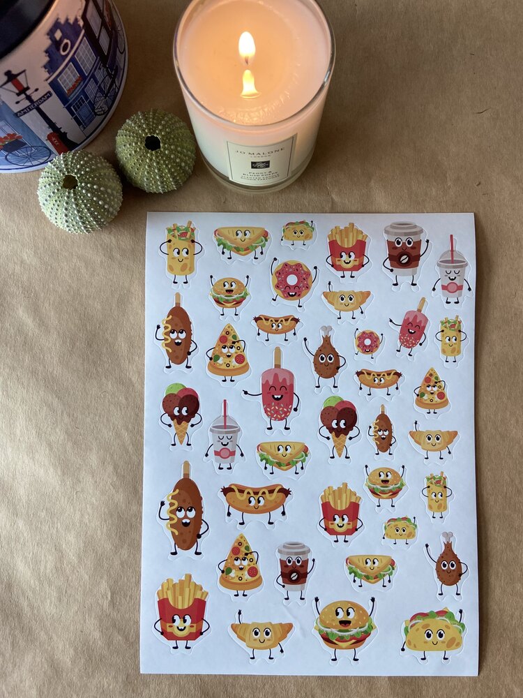 Renkli stickerlar Şekerlemeler,dondurmalar temalı 1