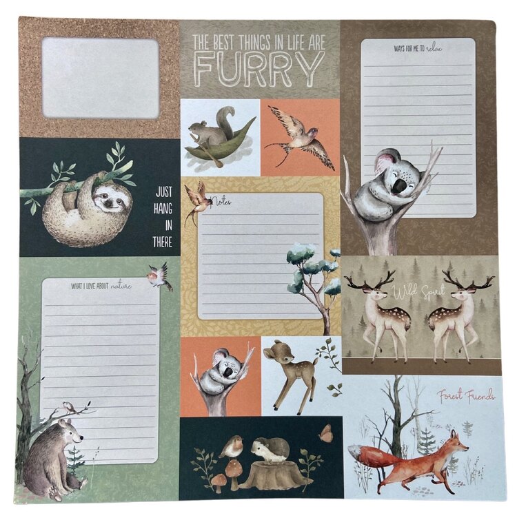 Scrapbook doğa temalı renkli kağıt 2li