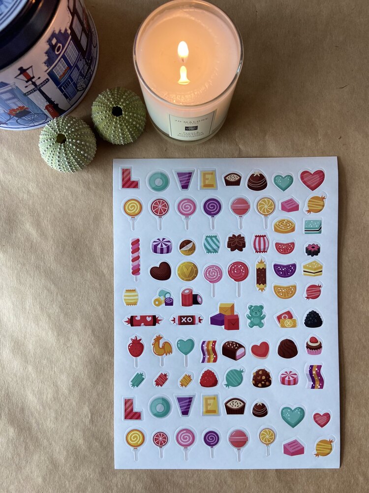 Renkli stickerlar Şekerlemeler,dondurmalar 2 
