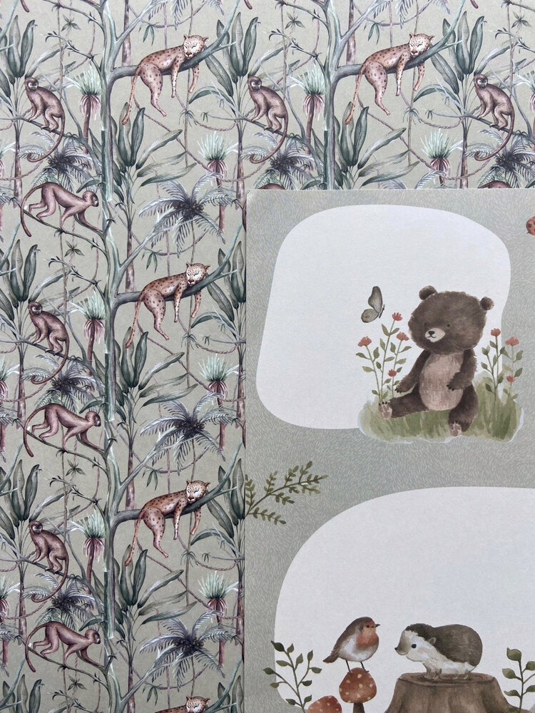 Scrapbook doğa temalı renkli kağıt 2li
