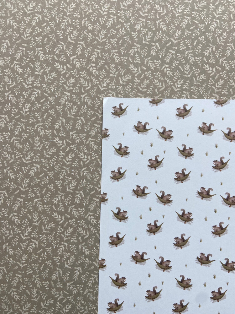 Scrapbook doğa temalı renkli kağıt 2li