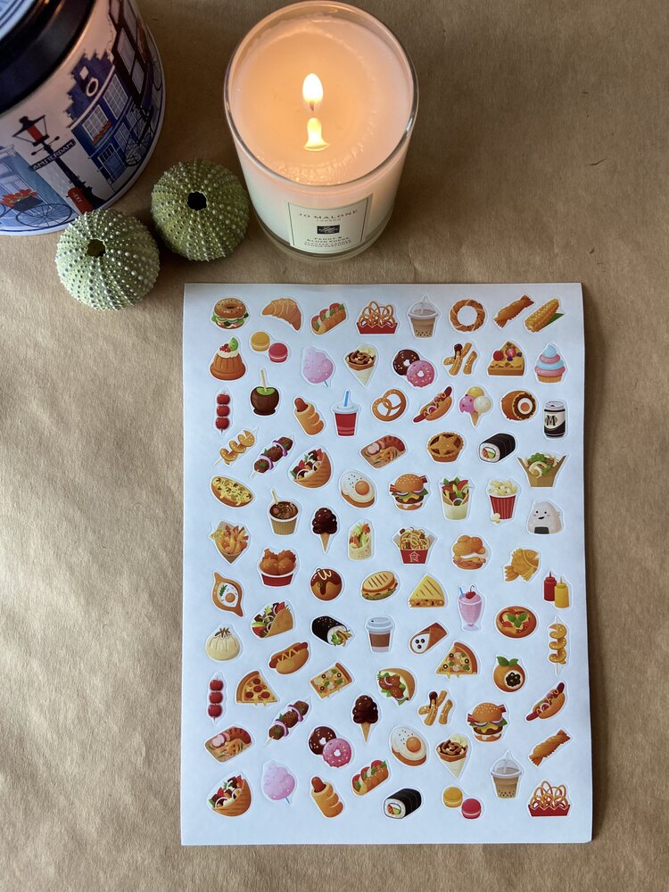 Renkli stickerlar Şekerlemeler,dondurmalar temalı 1