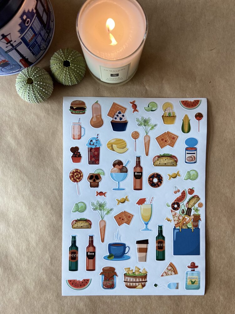 Renkli stickerlar Şekerlemeler,dondurmalar 2 