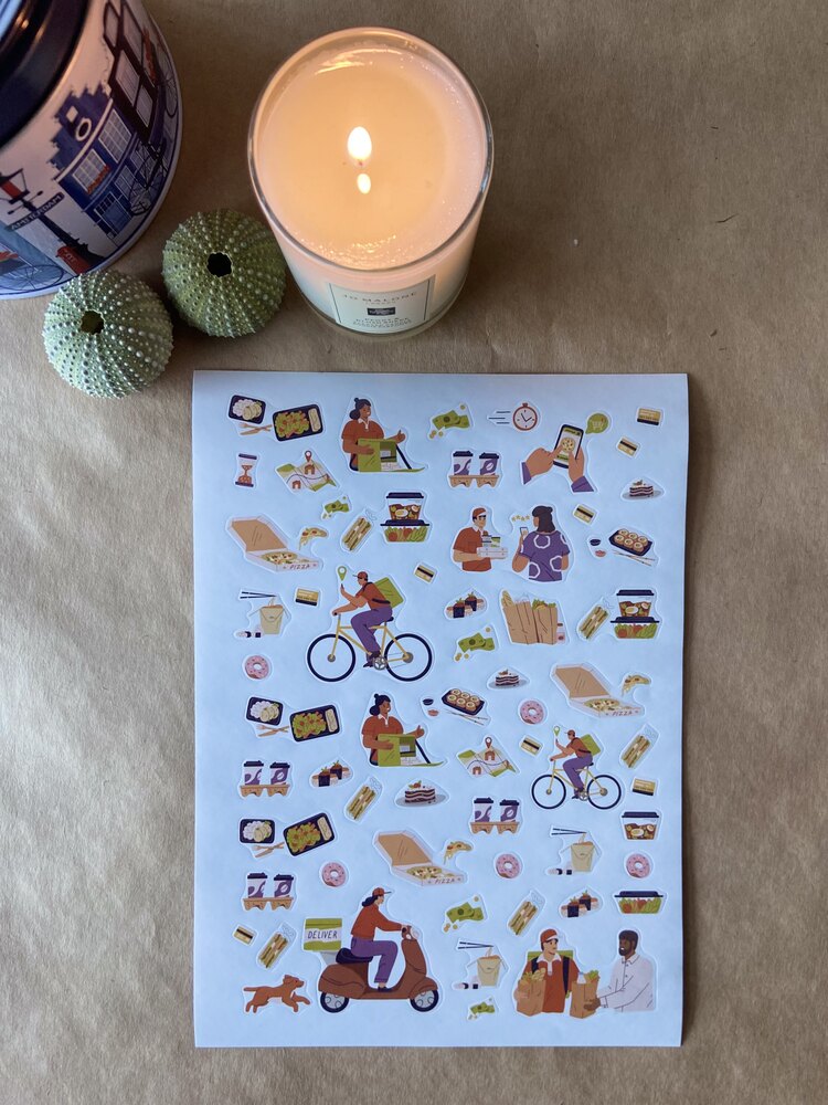 Renkli  cozy stickerlar Grup 1